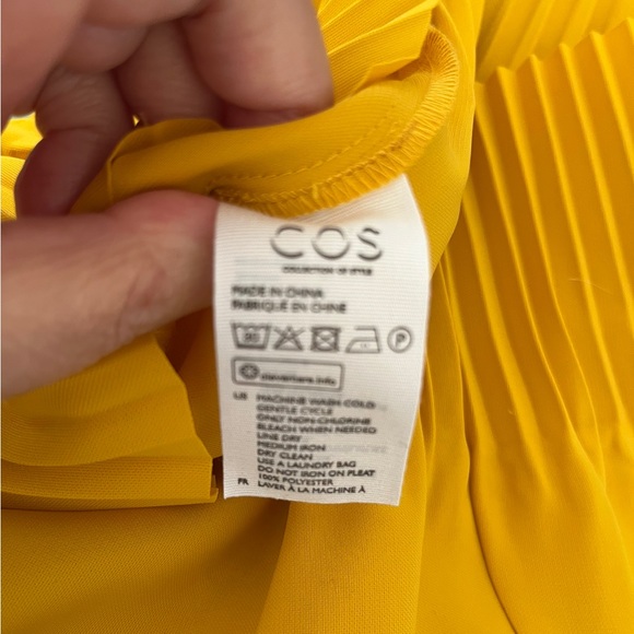 COS Yellow Top with Pleated Hems - Picture 8 of 9